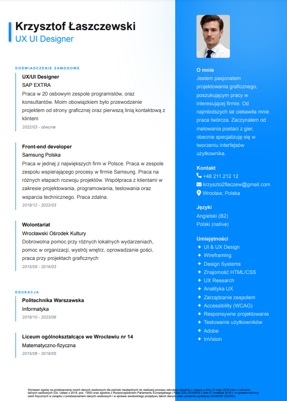 Vista previa de Plantilla de CV