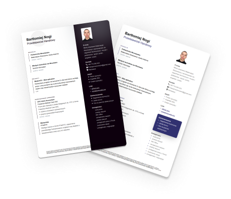 dos plantillas de currículum decoradas