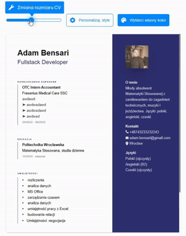 GIF mostrando funciones de escalado de diseño